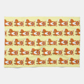 Fuchs Design Hintergrund in beliebiger Farbe Geschirrtuch (Horizontal)