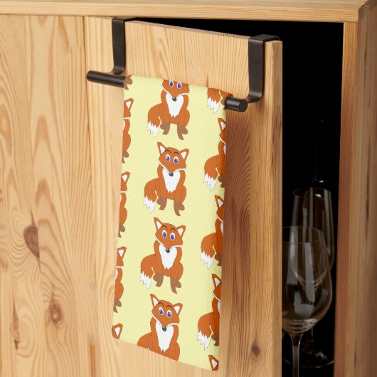Fuchs Design Hintergrund in beliebiger Farbe Geschirrtuch (Drittel gefaltet)