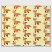 Fuchs Design Jede Hintergrundfarbe Geschenkpapier (Flach)