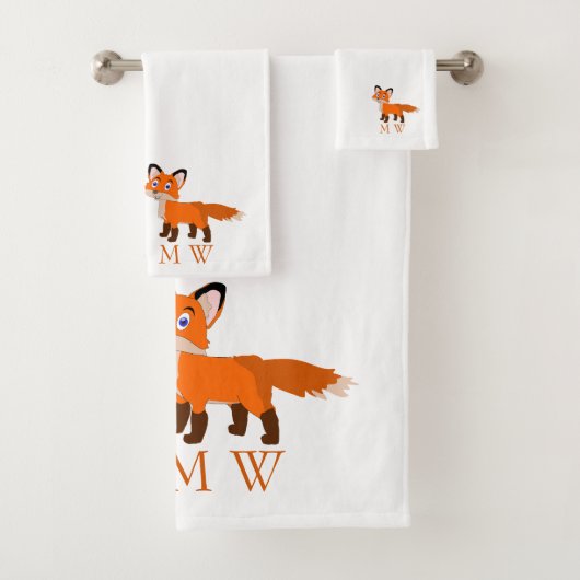 Fuchs Design Monogramm Badhandtuch Set (Insitu)