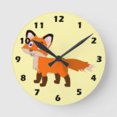 Fuchs Design Runde Wanduhr (Vorderseite)