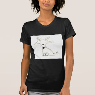 Fuchs doodle Schwarz-weiße graue, einfache Kinder  T-Shirt
