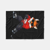 Fuchs-Eishockeyspieler Fleecedecke (Vorderseite (Horizontal))