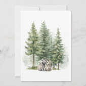 Fuchs Eltern und Baby Fox Babydusche Einladung (Rückseite)