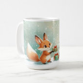 Fuchs’ erster Schneefall am Weihnachtsbaum Kaffeetasse (Vorderseite Links)