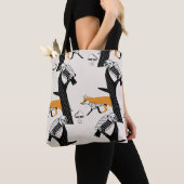 Fuchs, Eule, Baum, nahtloses Vintage-Muster. Tasche (Von Nahem)