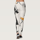 Fuchs, Eule, Baum, Vintag nahtlos. Leggings (Rückseite)