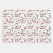 Fuchs - Eule - Eichhörnchen - Baumzweige Geschenkpapier Set (Vorderseite)