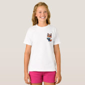 Fuchs-Explorer mit Schutzbrille Kinder T-Shirt (Vorne ganz)