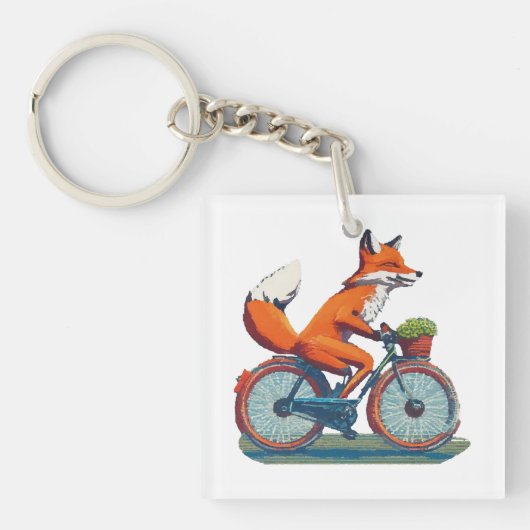 Fuchs Fahrrad Schlüsselanhänger (Vorderseite)