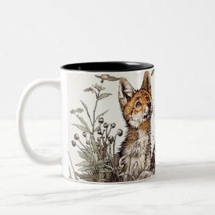 Fuchs-Familie "Gemeinsam verändern" - sentimentale Zweifarbige Tasse