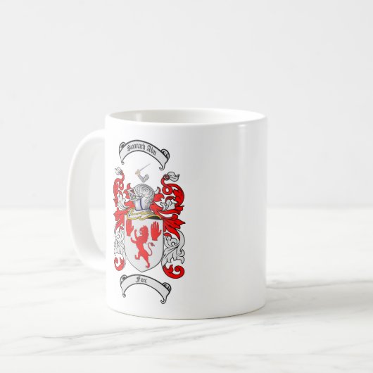 FUCHS-FAMILIENWAPPEN - FUCHS-WAPPEN KAFFEETASSE (Vorderseite Links)