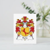 Fuchs Familienwappen Postkarte (Stehend Vorderseite)