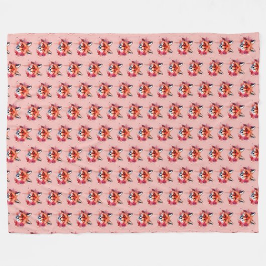 Fuchs-Fleece-Decke Fleecedecke (Vorderseite (Horizontal))