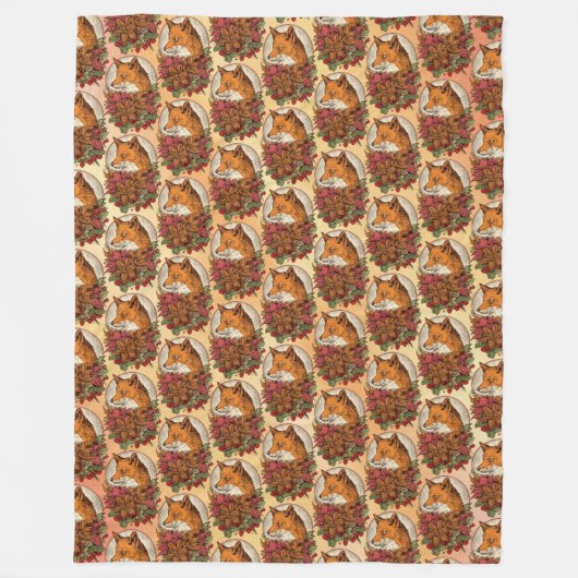 Fuchs Fleecedecke (Vorderseite)
