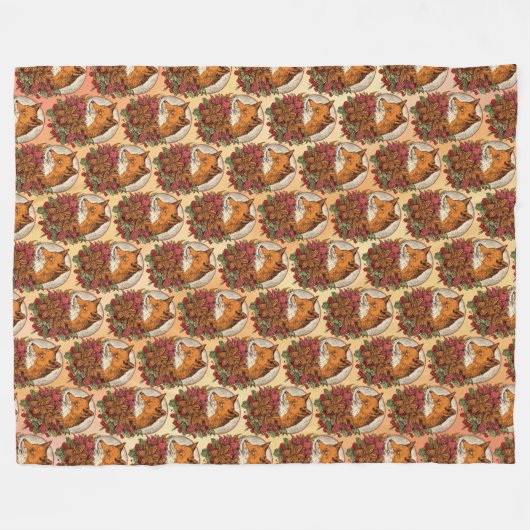 Fuchs Fleecedecke (Vorderseite (Horizontal))