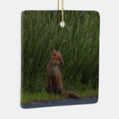 Fuchs-Foto-Ornament Keramikornament (Rechts)