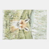 Fuchs Gänseblümchen Blumen Geschirrtuch (Horizontal)