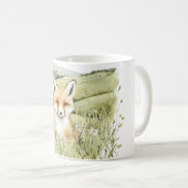 Fuchs Gänseblümchen Blumen Kaffeetasse (VorderseiteRechts)