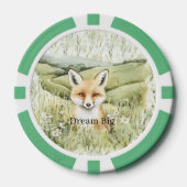 Fuchs Gänseblümchen Blumen Pokerchips (Vorderseite)