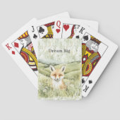 Fuchs Gänseblümchen Blumen Spielkarten (Rückseite)