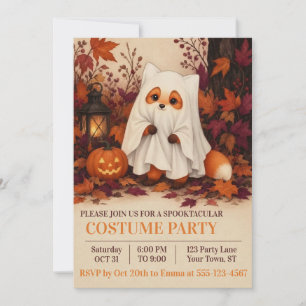 Fuchs-Geist-Kostüm Halloween-Party-Einladung Einladung