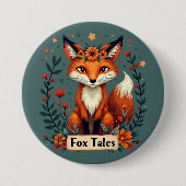 Fuchs-Geschichten Boho-Waldtier Button (Vorderseite)