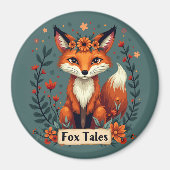 Fuchs-Geschichten Boho-Waldtier Magnet (Vorne)