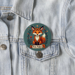 Fuchs-Geschichten Boho Waldtiere Button