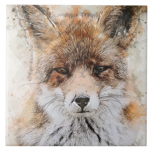 FUCHS GESICHT FLIESE (Vorderseite)
