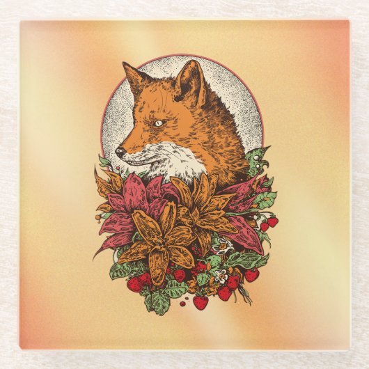 Fuchs Glasuntersetzer (Vorderseite)