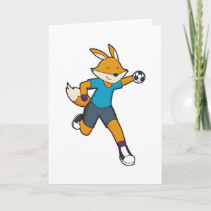 Fuchs Handballspieler Handball Karte