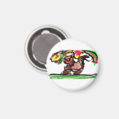 Fuchs Herbst-Latte-Joy Magnet (Vorderseite/Rückseite)