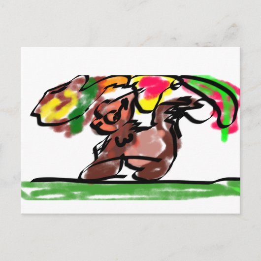 Fuchs Herbst-Latte-Joy Postkarte (Vorderseite)