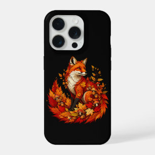 Fuchs Herbst Wald Blätter Eicheln Pilze iPhone 15 Pro Hülle