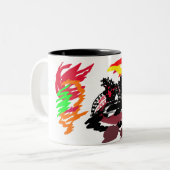Fuchs Herbst wild Zweifarbige Tasse (Vorderseite Links)