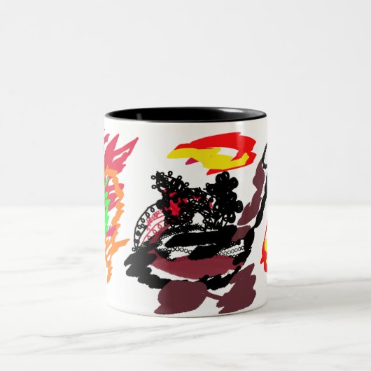 Fuchs Herbst wild Zweifarbige Tasse (Mittel)