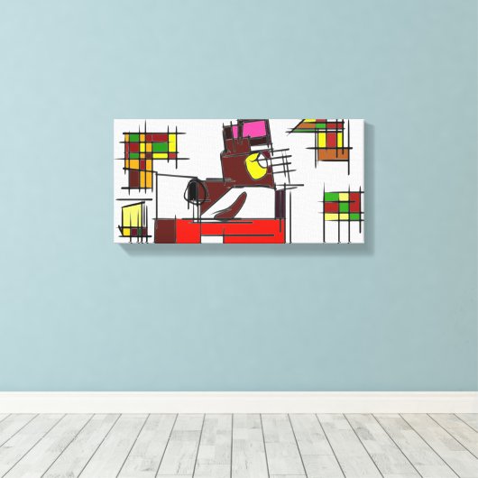 Fuchs Herbstfreude Leinwanddruck (Insitu (Holzboden))