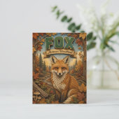 Fuchs Herbstwald POPCUT Postkarte (Stehend Vorderseite)