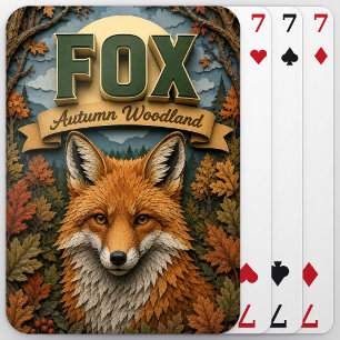 Fuchs Herbstwald POPCUT Spielkarten