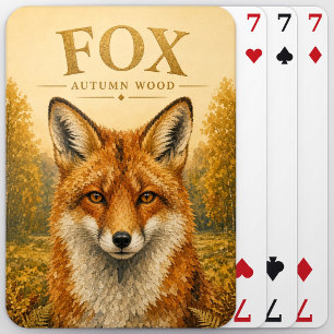 Fuchs Herbstwald Wildleben Spielkarten