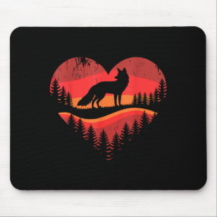 Fuchs Herz Valentinstag Tier Fuchs Liebhaber Männe Mousepad