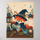 Fuchs-Hexen-Teezubereiter Poster (Vorne)