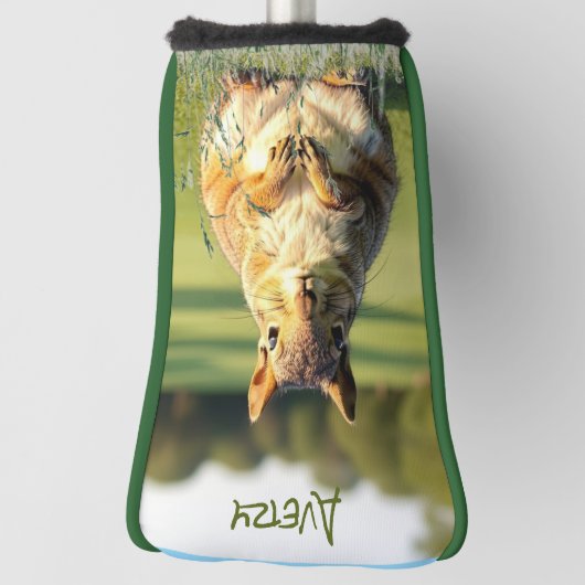 Fuchs-Hörnchen Tier - mit Initialen oder Name - Pu Golf Headcover (Rotieren 90)