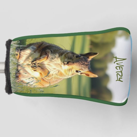 Fuchs-Hörnchen Tier - mit Initialen oder Name - Pu Golf Headcover (Vorderseite)