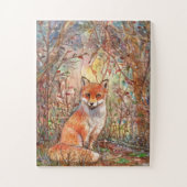 Fuchs im Herbstwald Puzzle (Vertikal)