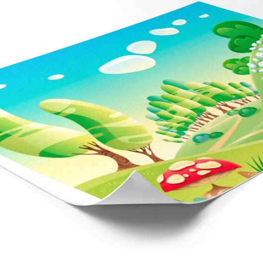 Fuchs im Holz. Poster (Ecke)