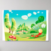 Fuchs im Holz. Poster (Vorne)