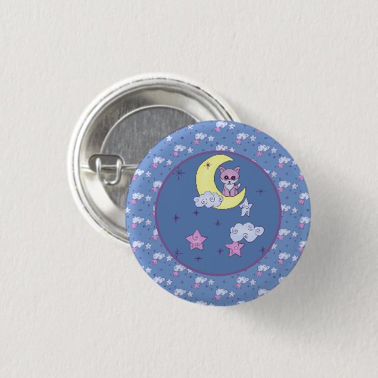 Fuchs im Mond Button (Vorne & Hinten)