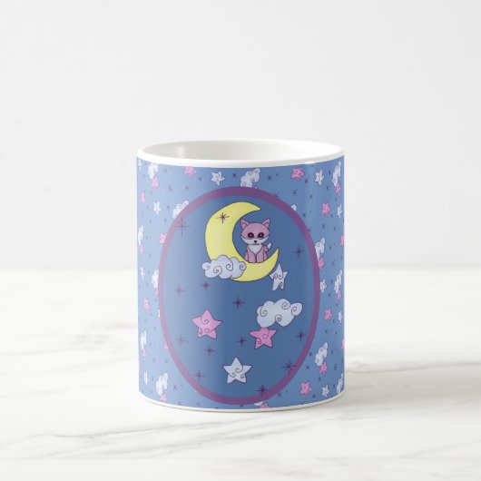 Fuchs im Mond Kaffeetasse (Mittel)